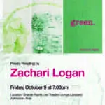 Poetry Reading by Zachari Logan